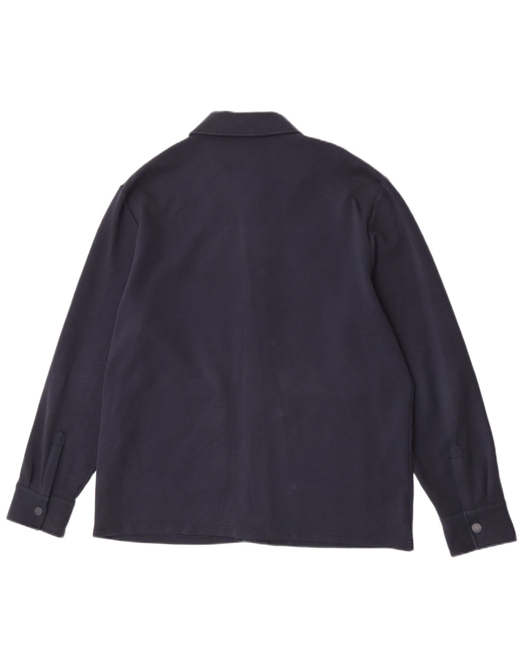 Marks & Spencer Mens Autograph Bomber Jacket UK 40 Large Navy Blue Cotton
