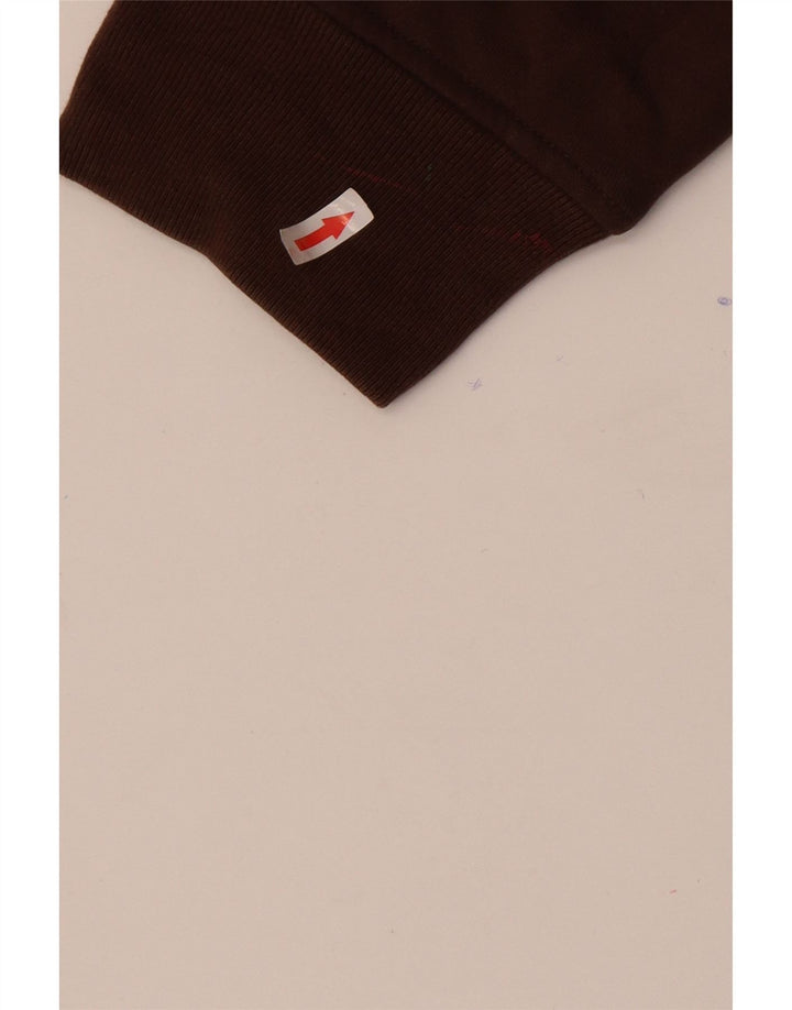 Eddie Bauer Mens Zip Neck Sweatshirt Jumper 2XL Brown Cotton