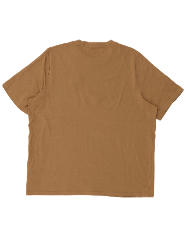 Puma Mens T-Shirt Top 2XL Beige Cotton