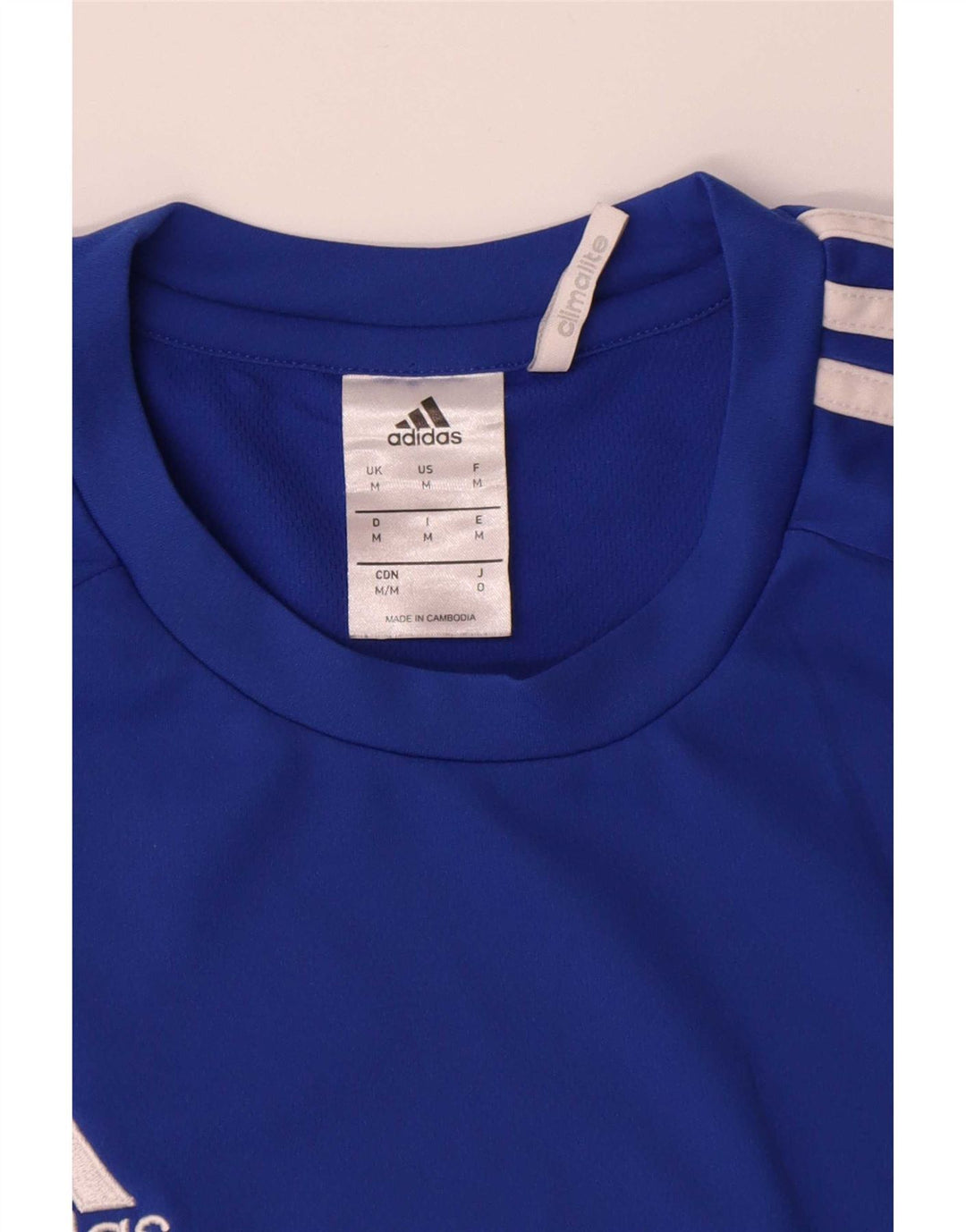 Adidas Mens Climalite T-Shirt Top Medium Blue Polyester