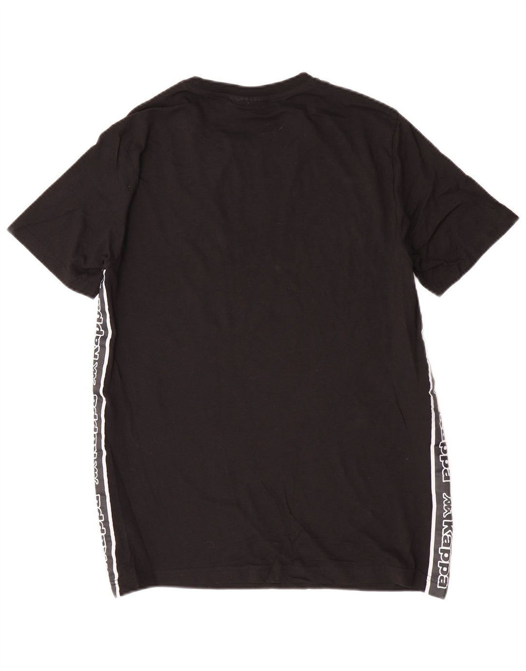 Kappa Mens Graphic T-Shirt Top Medium Black Colourblock Cotton