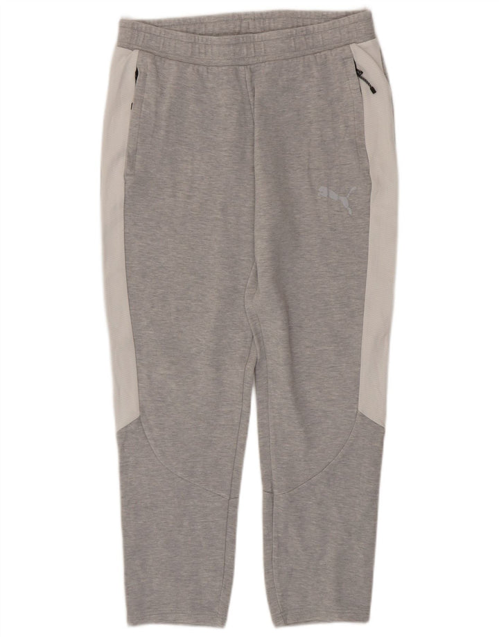 PUMA Herren-Trainingshose, Mittelgrau, Farbblock