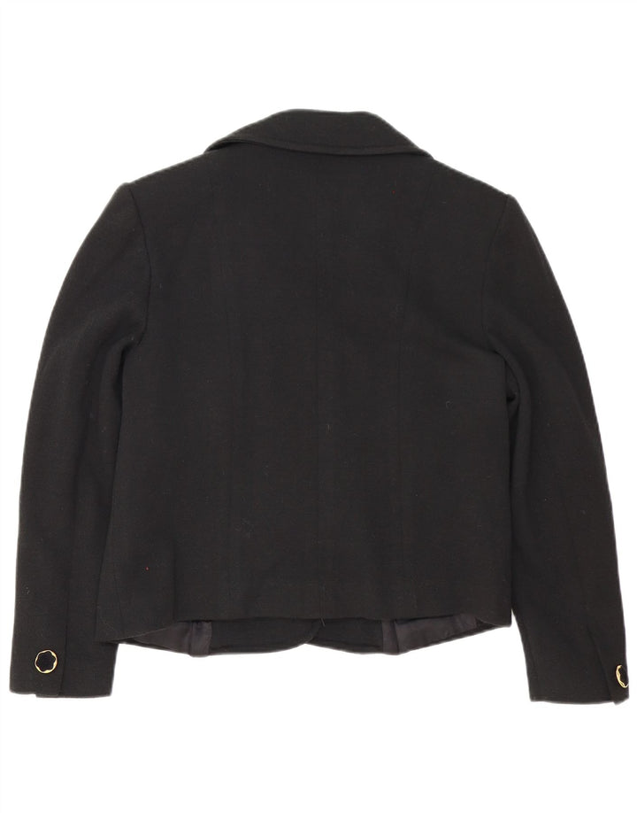 Giacca blazer da donna a 4 bottoni Pierre Cardin IT 46 Large in lana nera