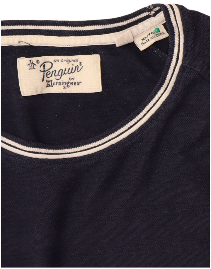 Penguin Mens T-Shirt Top XL Navy Blue