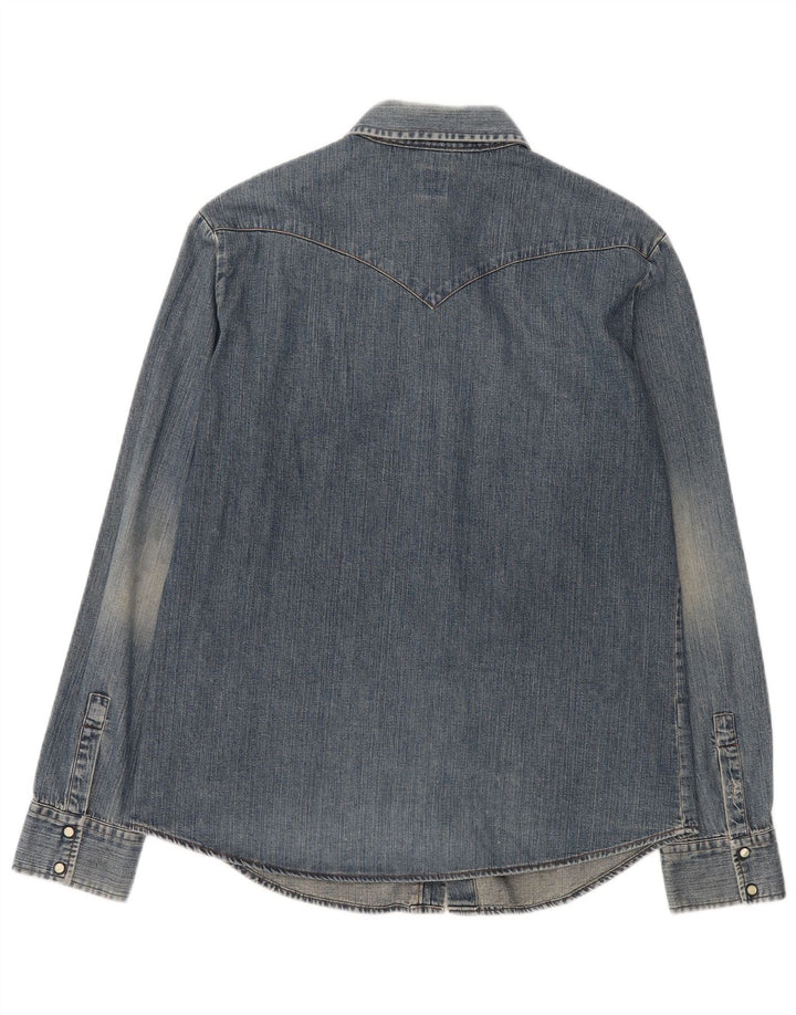 Camicia di jeans da uomo Energie grande in cotone blu