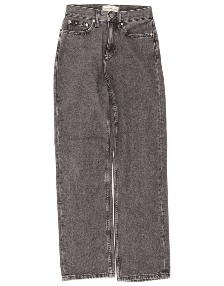 Calvin Klein Womens Wide Leg Jeans W26 L28 Grey