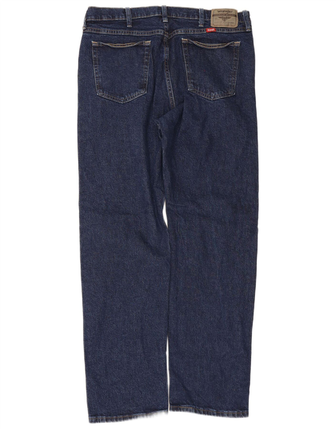 Wrangler Mens Straight Jeans W36 L32 Navy Blue Cotton