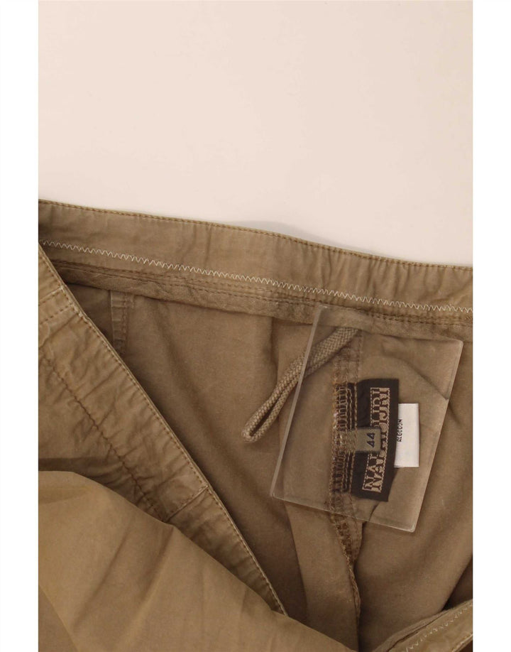 Napapijri Womens Midi Skirt IT 44 Medium W32 Brown Cotton