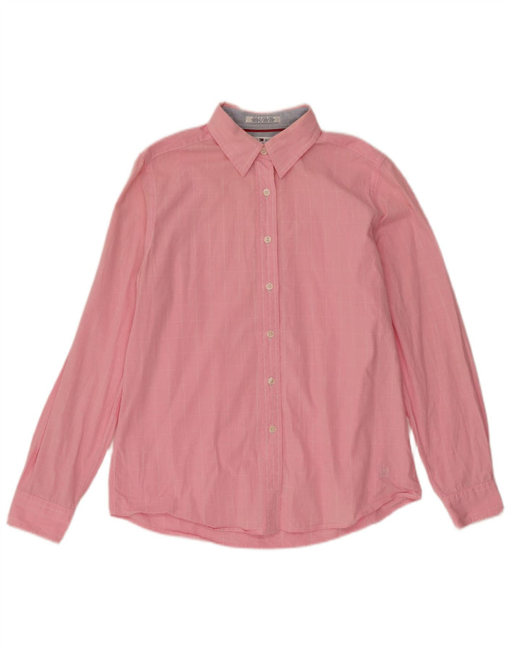 Tommy Hilfiger Damen-Hemd, US 6, mittelrosa, kariert, Baumwolle