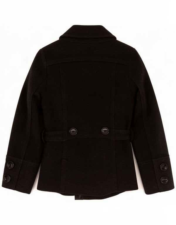 Zara Γυναικείο παλτό μπιζελιού UK 10 Small Grey Wool