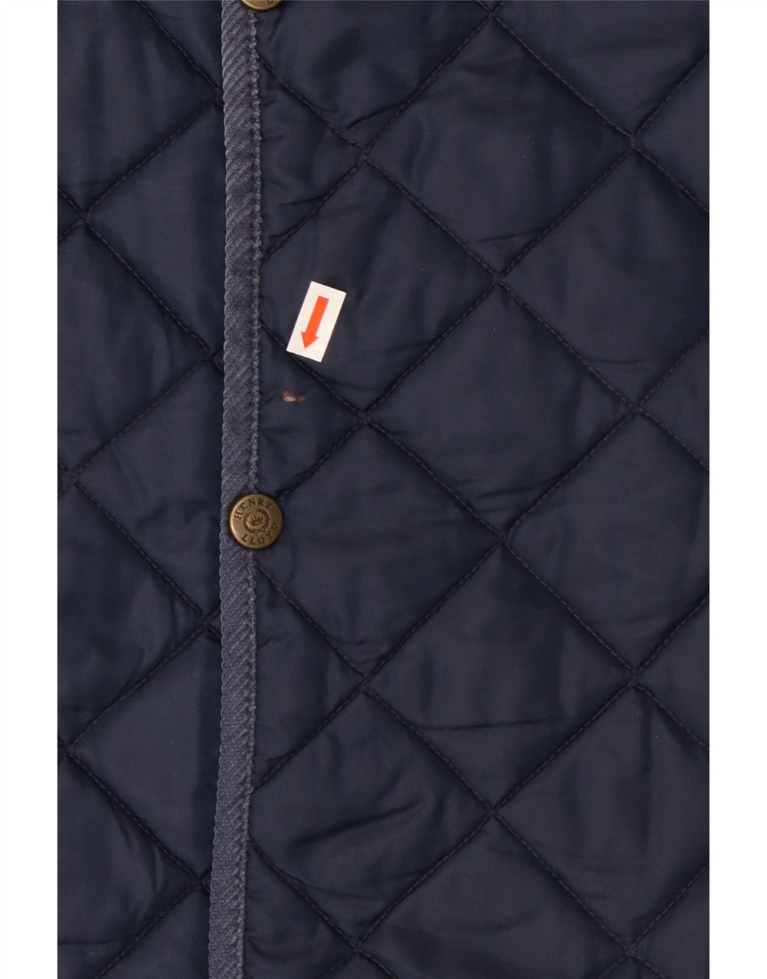 Henri Lloyd Herre quiltet jakke UK 42 XL marineblå nylon