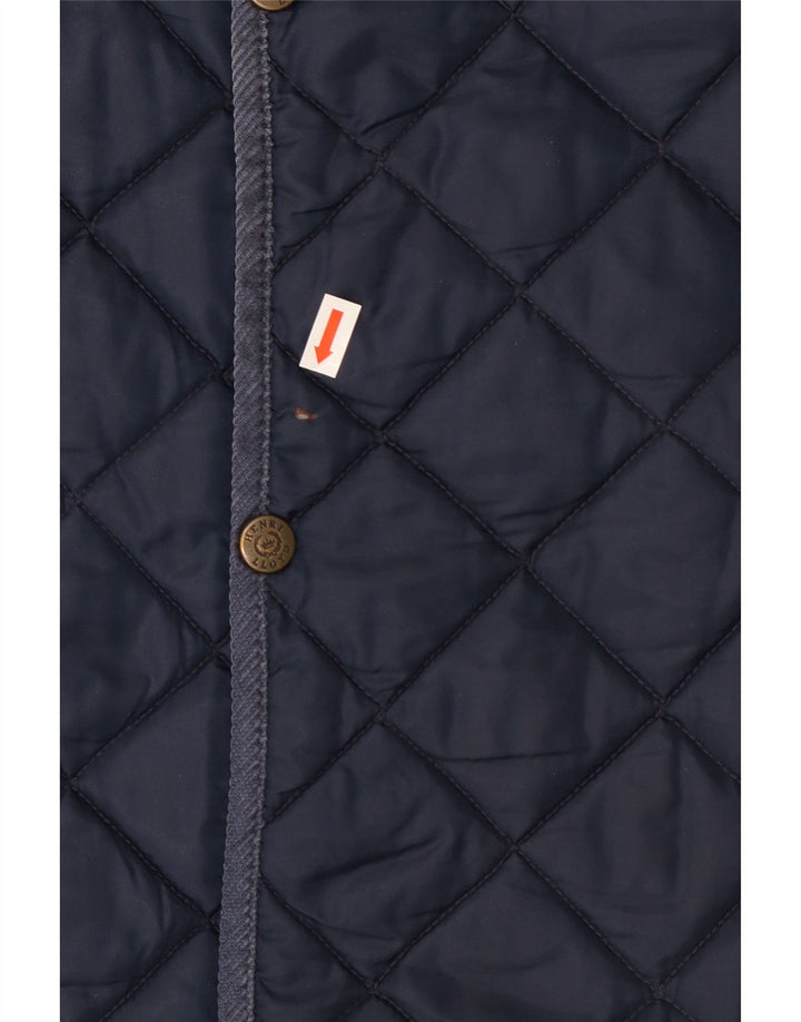 Henri Lloyd Herre quiltet jakke UK 42 XL marineblå nylon