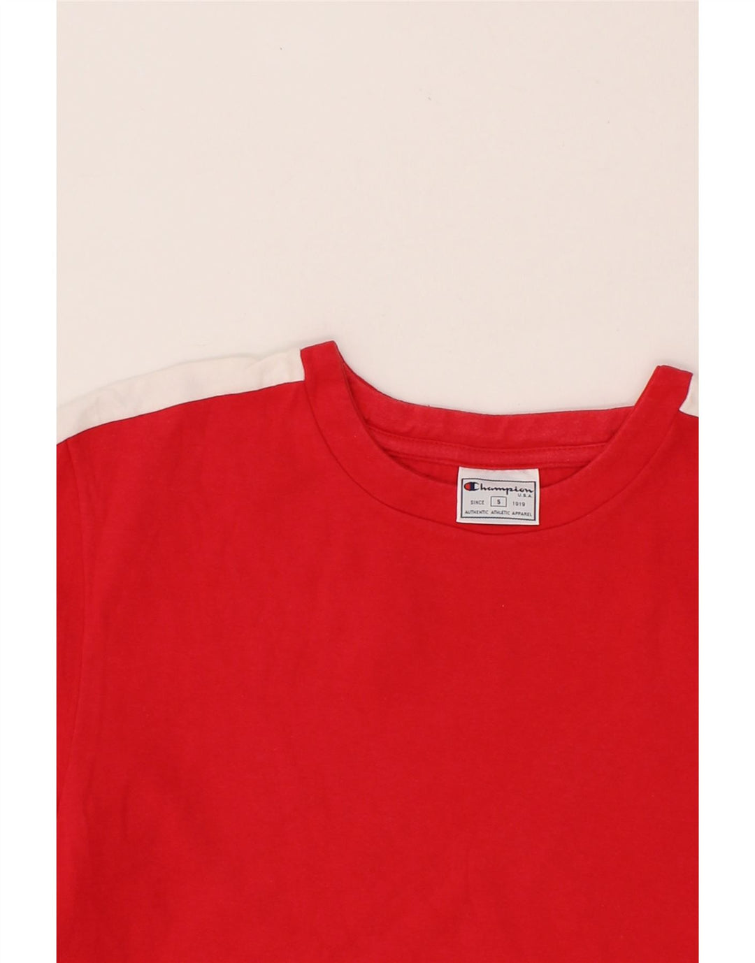 CHAMPION Mens Sweatshirt Jumper Small Red Colourblock Cotton Vintage Champion and Second-Hand Champion from Messina Hembry 