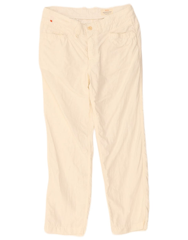 Hugo Boss Womens Regular Fit Casual Trousers W34 L29 Beige