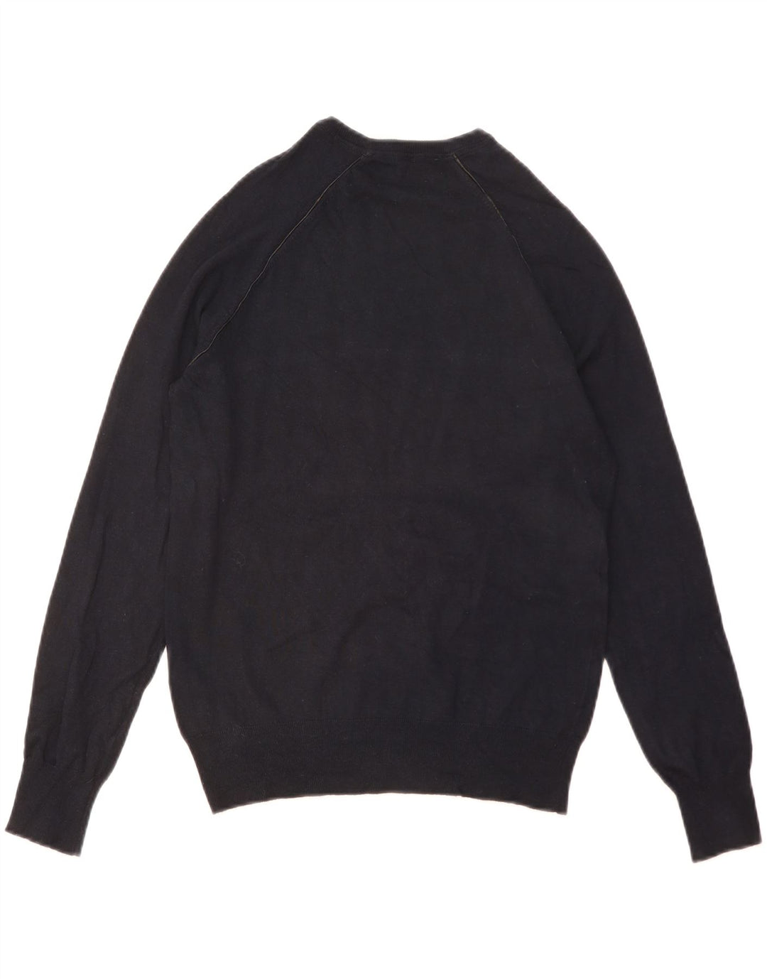 ZARA Mens Crew Neck Jumper Sweater Small Navy Blue Viscose