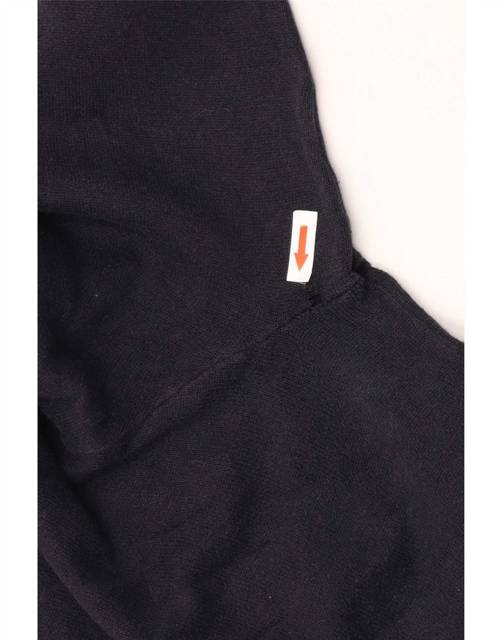 Gap Felpa da uomo con collo abbottonato, maglione grande, cotone blu navy