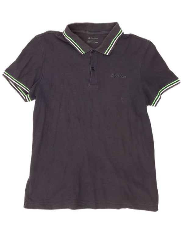 Lotto Polo Homme Bleu Marine Moyen Coton