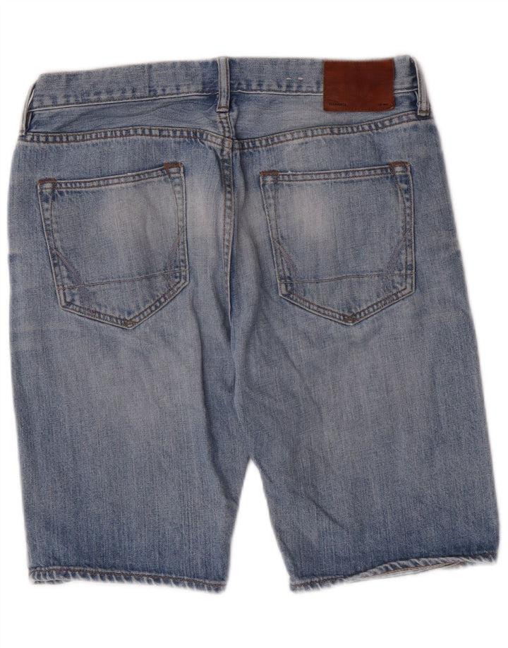 All Saints Mens Denim Shorts W32 Medium Blue Cotton