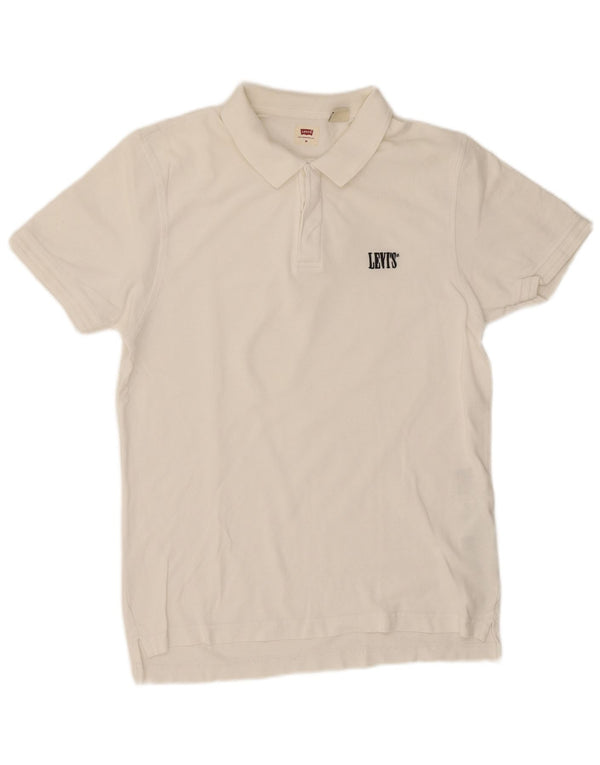 Levi's herre poloshirt Medium hvid bomuld