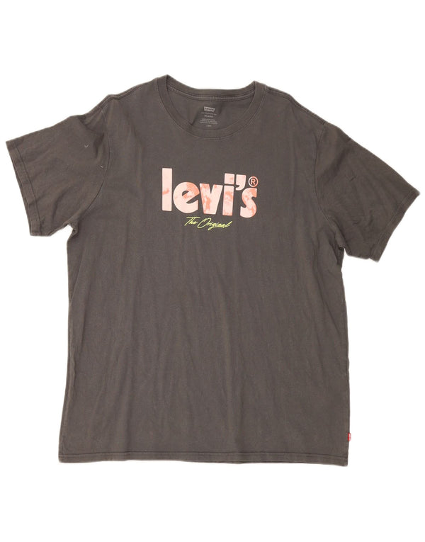 Levi's T-Shirt Relaxed Graphic Homme Gris Coton Large