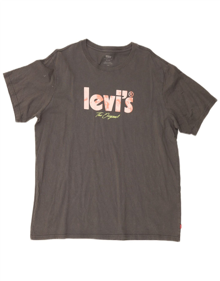 Levi's Mens Relaxed Graphic T-Shirt Top Large Grey Cotton