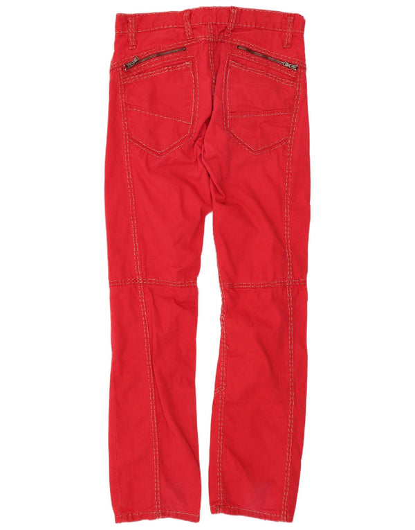 Calça casual reta feminina Cipo And Baxx W30 L32 algodão vermelho