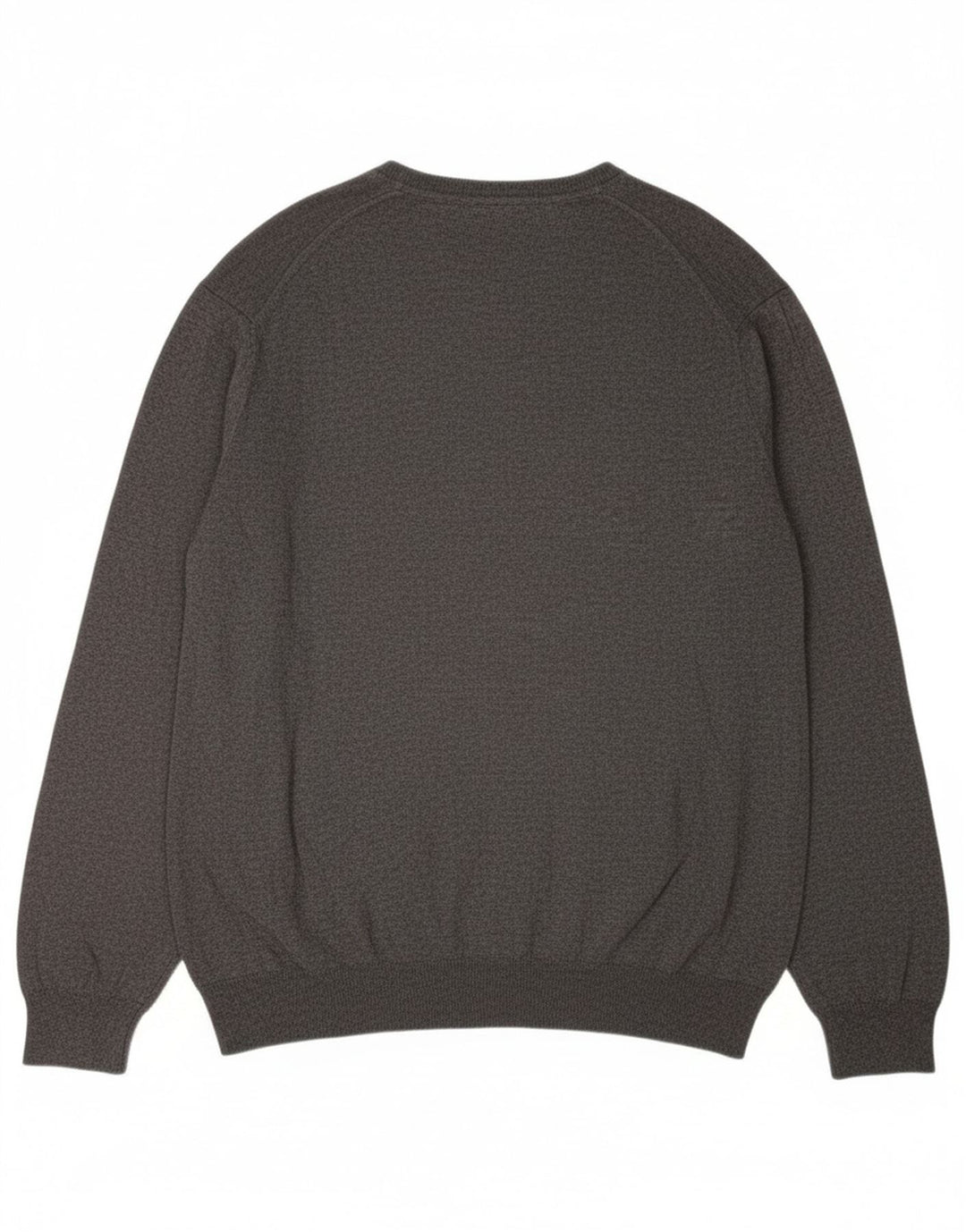 MARKS & SPENCER Mens Regular Fit V-Neck Jumper Sweater 2XL Grey Cotton