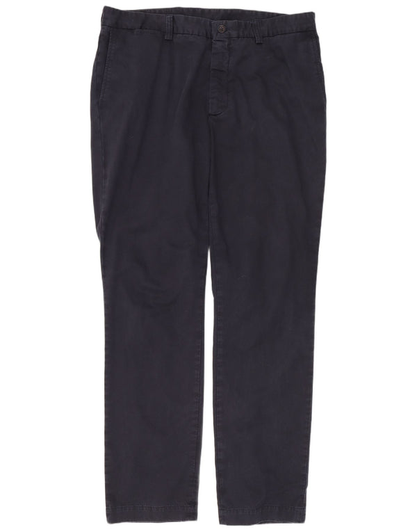 Pantaloni chino dritti da uomo Hackett W40 L34 cotone blu navy
