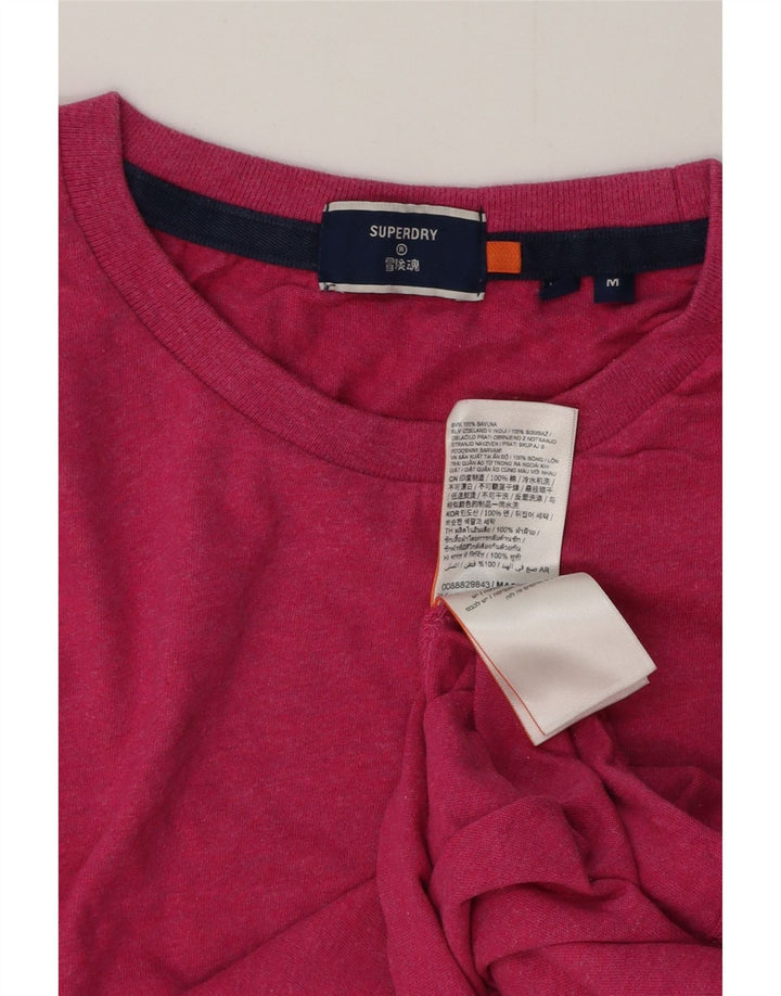 T-shirt da uomo Superdry Top in cotone rosa medio