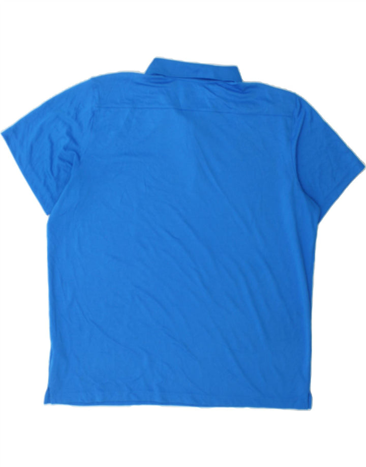 COLUMBIA Mens Polo Shirt XL Blue Polyester Vintage Columbia and Second-Hand Columbia from Messina Hembry 