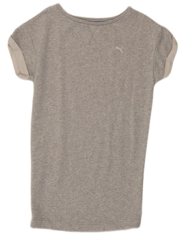 Puma Damen T-Shirt Top UK 8 Small Grau meliert