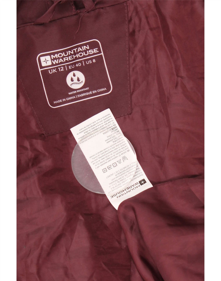 Mountain Warehouse Dame Regnjakke med hætte UK 12 Medium Burgundy