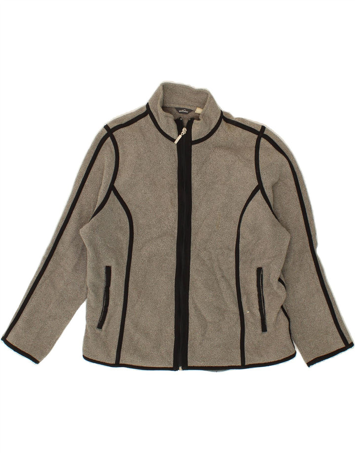 EDDIE BAUER Womens Fleece Jacket UK 18 XL Grey Polyester Vintage Eddie Bauer and Second-Hand Eddie Bauer from Messina Hembry 