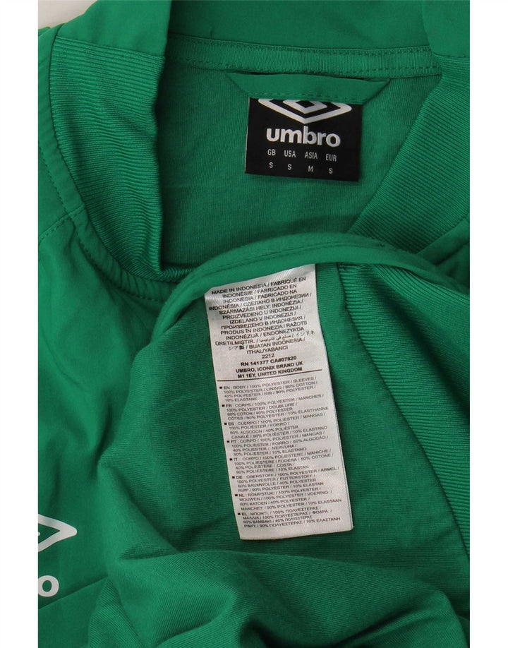 Męska kurtka dresowa Umbro z Irlandii, mała, zielona, ​​poliester