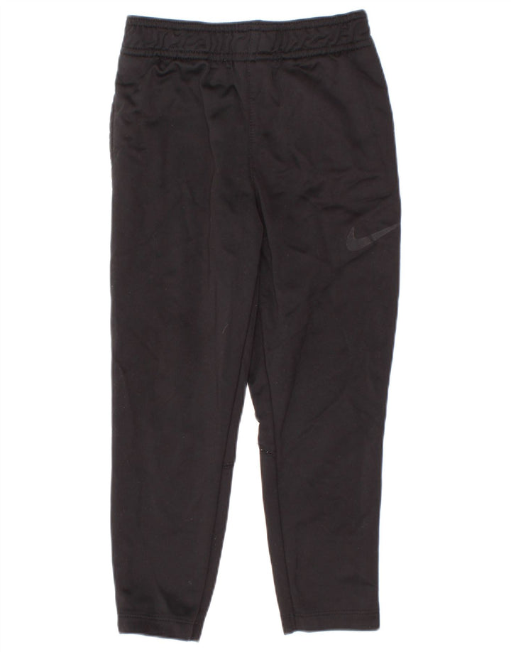 Nike Boys Dri Fit Tracksuit Trousers 3-4 Years XS Black Polyester