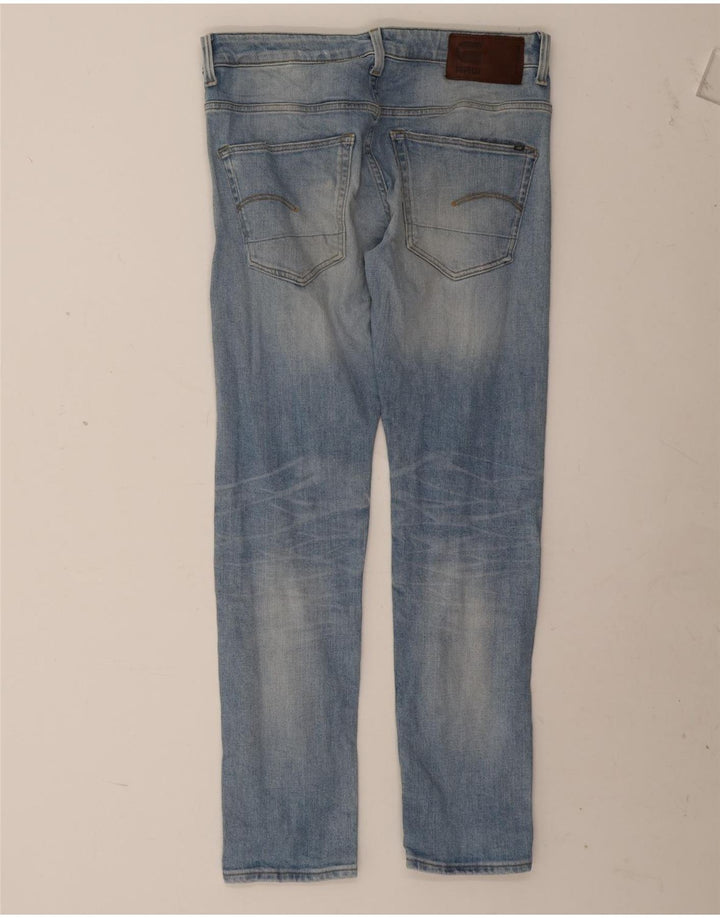 G-Star Mens 3301 Slim Jeans W33 L32 Blue Cotton