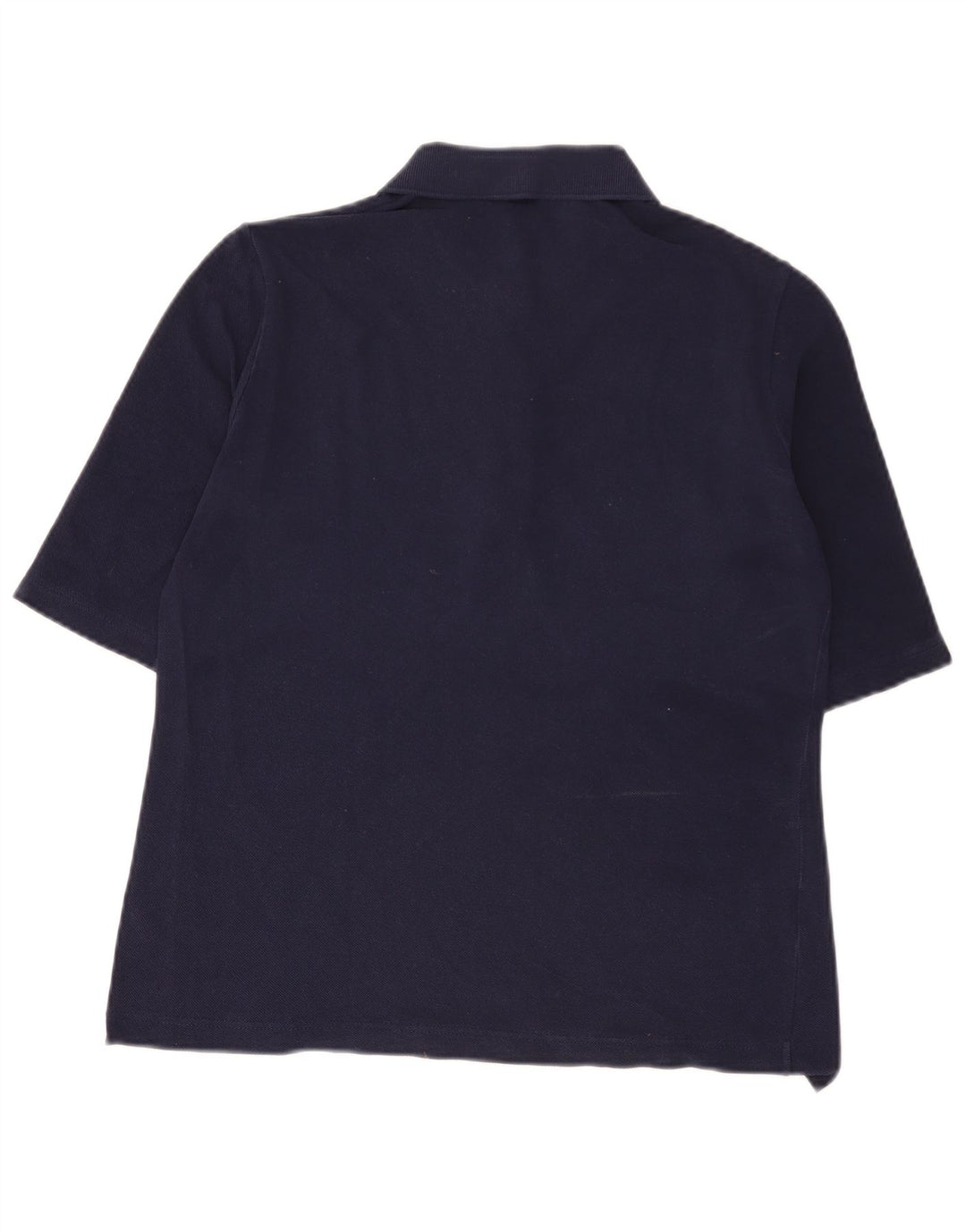 Lacoste Womens Polo Shirt Size 42 Large Navy Blue Cotton