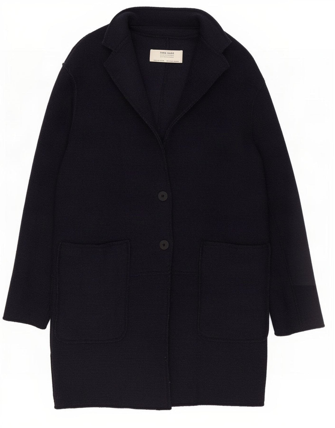 Soprabito oversize da donna Zara UK 10 piccolo in lana blu navy