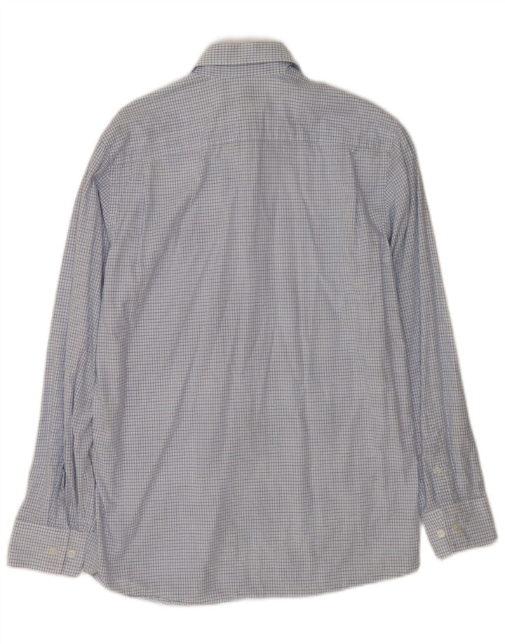 Dkny Chemise Homme Petit Carreau Bleu Coton