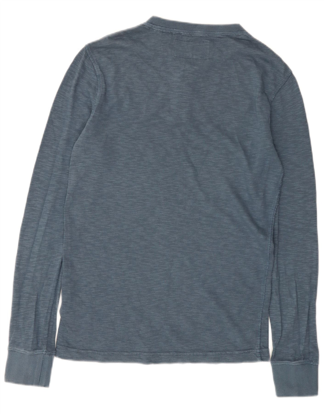 Superdry Haut à manches longues en coton moucheté bleu moyen |
