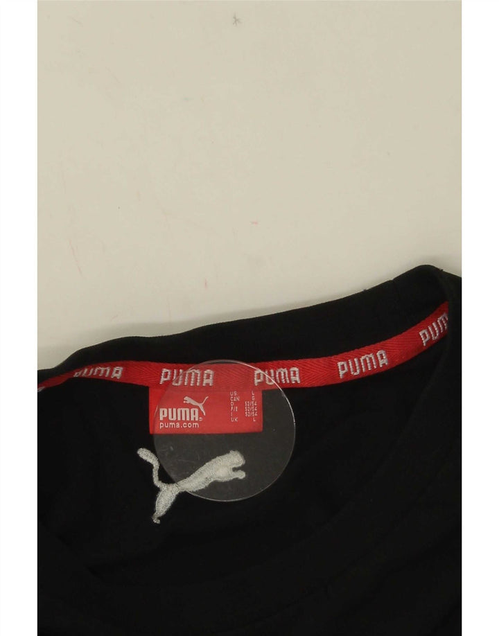 Puma Mens Graphic T-Shirt Top Large Black