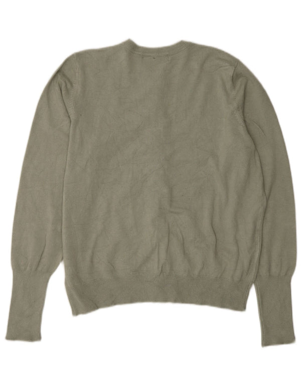 Maglione cardigan corto da donna Marks & Spencer UK 14 grande viscosa verde