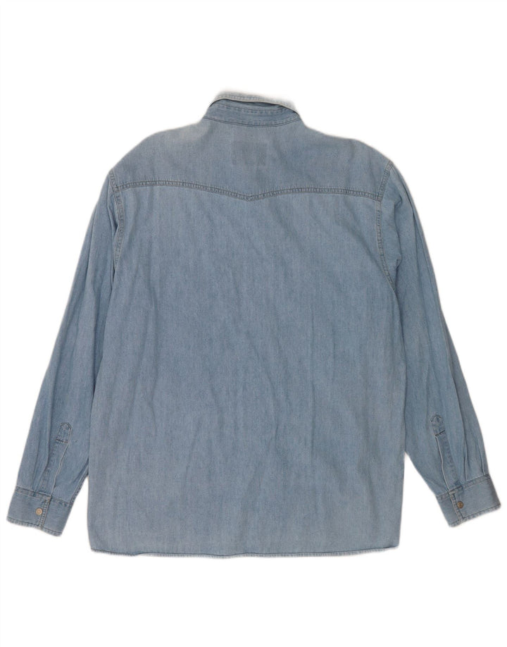 chemise en denim homme vintage grand coton bleu