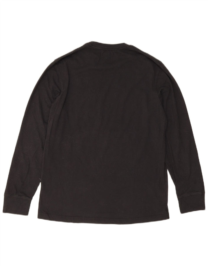 EDDIE BAUER Mens Top Long Sleeve Medium Black Cotton