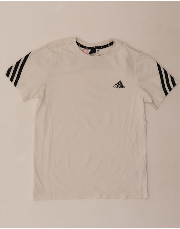 Adidas Boys T-Shirt Top 11-12 Years White Cotton