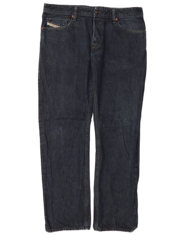 Diesel Jeans dritti regolari Waykee da uomo W34 L32 in cotone blu