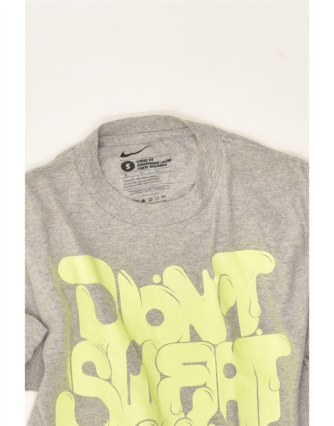 NIKE Mens Graphic T-Shirt Top Small Grey Cotton | Vintage Nike | Thrift | Second-Hand Nike | Used Clothing | Messina Hembry 
