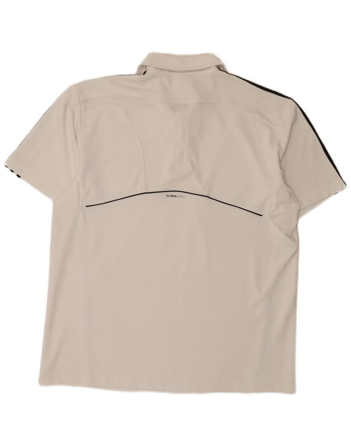 Adidas Mens Climacool Polo Shirt XL White Polyester