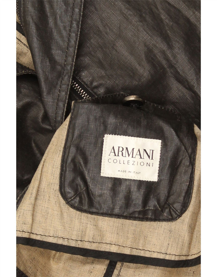 Giacca blazer da uomo a 2 bottoni Armani Collezioni UK 38 media nera