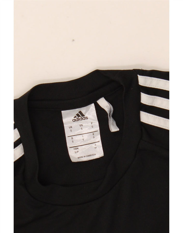 ADIDAS Mens Climalite T-Shirt Top Small Black Colourblock